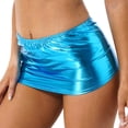thumbnail image 2 of zdhoor Jupe Moulante Mini en Cuir Verni PVC Extensible pour Femmes Robe Crayon Serrée Bleu Ciel Taille Unique, 2 of 7