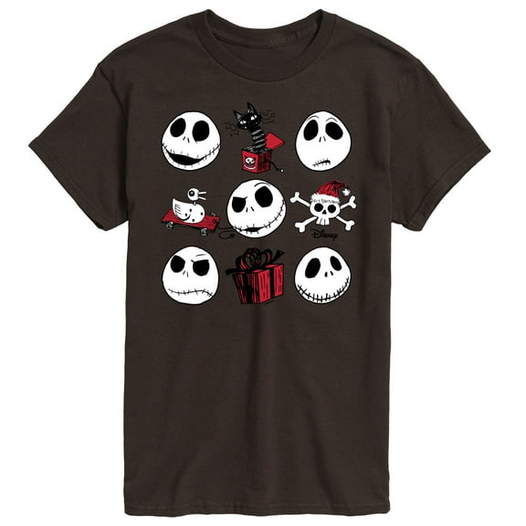 The Nightmare Before Christmas - Jack Christmas Grid - Men's Short Sleeve Graphic T-Shirt