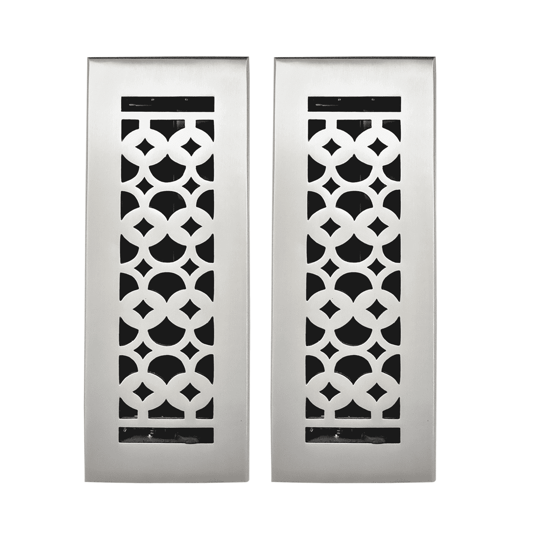 Cast Aluminum Floor Register Vent Covers with No Holes Coated Floor