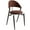 Dark Brown, variant on LeisureMod Upholstered Leather Modern Dining Chair with Metal Legs Open Back Cozy Accent Chair, Contemporary Armless Side Chair for Dining, Living Room, Kitchen Venice Series in Black