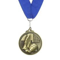 Uxcell Award Medal, Football Place Medal Trophy with Neck Ribbon Football Party Favor Prize Bronze