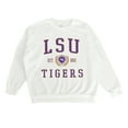 thumbnail image 4 of Women's Gameday Couture White LSU Tigers Premium Fleece Drop Shoulder Oversized Pullover Sweatshirt, 4 of 4