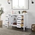 thumbnail image 4 of Laurel 48" Wood Vanity Base in White without Top and Sink no Mirror, 4 of 11