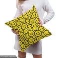 thumbnail image 4 of Black and Yellow Fabric by the Yard, Cheerful Cartoon Style Circular Faces Smiling Happy Mood Expression, Upholstery Fabric for Dining Chairs Home Decor Accents, 5 Yards, Yellow and Black by Ambesonne, 4 of 4