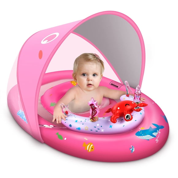 Baby Pool Float LAYCOL con protección solar UPF50+ de 3 a 36 meses