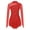 Red, variant on Women's Adult High Collar Mesh Figure Ice Skating Dresses Backless Ballet Dance Leotard