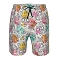 thumbnail image 3 of Fuzoiu Skull and Flowers Print Men's Beach Shorts,Men's Swim Trunks,Quick Dry Board Shorts with Pockets,Men's Bathing Suits for Surfing, Running, and Casual Wear-XX-Large, 3 of 6