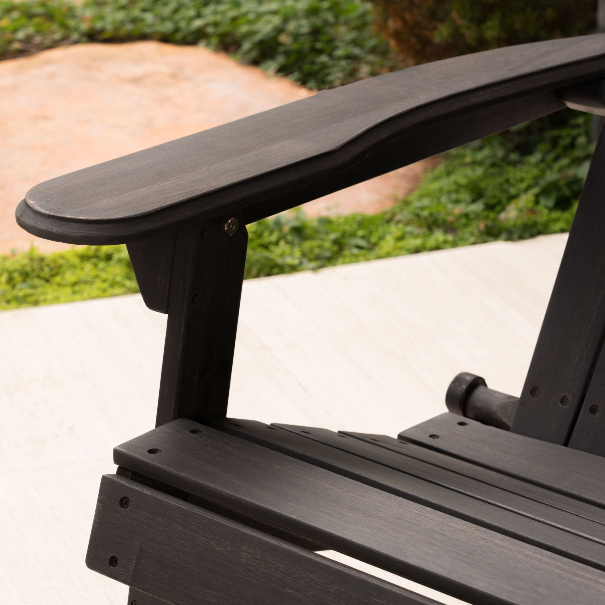 51.75" Gray Contemporary Outdoor Patio Adirondack Loveseat