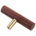 thumbnail image 4 of LABELEPH 1Pcs Wardrobe Handles Walnut Wood and Brass Modern Minimalist, 4 of 8