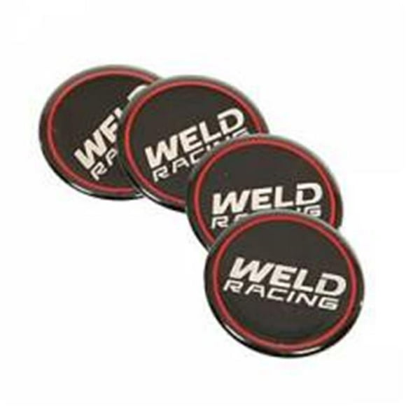 Weld Racing WEL601-3010 Casquettes Centrales Autocollantes avec Logo 2 Dia. - Lot de 4