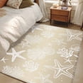 thumbnail image 4 of Area Rug for Living Room, Brown Ombre Coastal Non-Slip Indoor Large Carpet for Bedroom/Dining Room, Sea Nautical Summer Beach Starfish Coral Washable Rectangle Floor Runner Rugs - 4 x 6 Ft, 4 of 8
