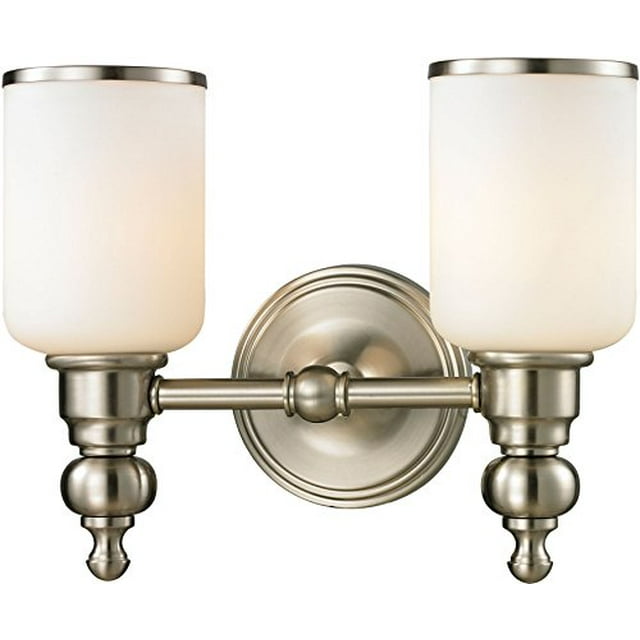 ElkGroup International 11581/2 Bristol Collection 2 light bath in Brushed Nickel