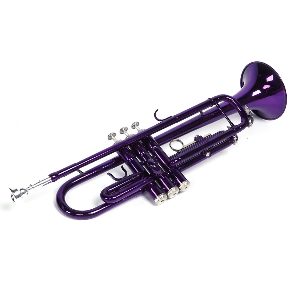 Topcobe Brass B Flat Trumpet with Hard Case Gloves Cleaning Kit, Trumpet for Student Beginner