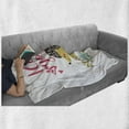 thumbnail image 6 of Hedgehog Soft Flannel Fleece Throw Blanket, Ink Splatter Spotted I Love You Words and Floral Wreath Forget-Me-Not Flower, Cozy Plush for Indoor and Outdoor Use, 50" x 60", Multicolor, by Ambesonne, 6 of 6