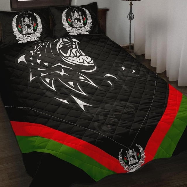 Ensembles de Literie Wonder Print Shop - Armoiries et Drapeau de l'Afghanistan, Léopard