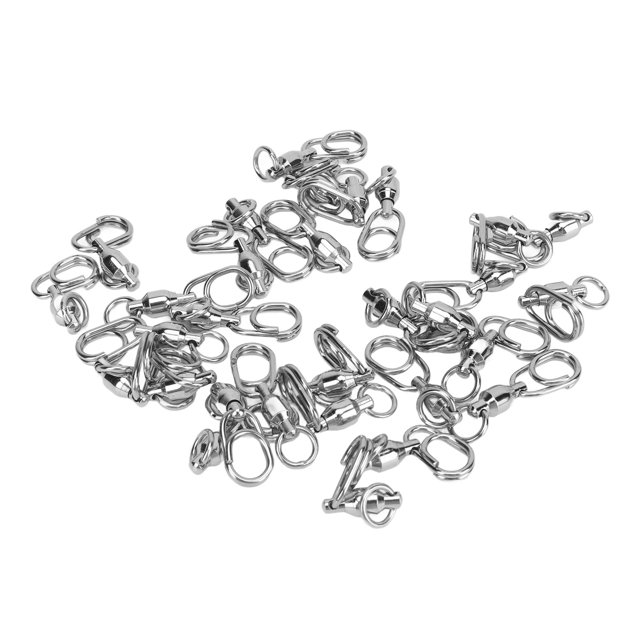 Giratorios Giratorios De Pesca De Alta Resistencia, Giratorios Con Rodamiento De Bolas, 30 Piezas Giratorias De Pesca De Acero Inoxidable Con Anillo Dividido Ovalado Para Pesca