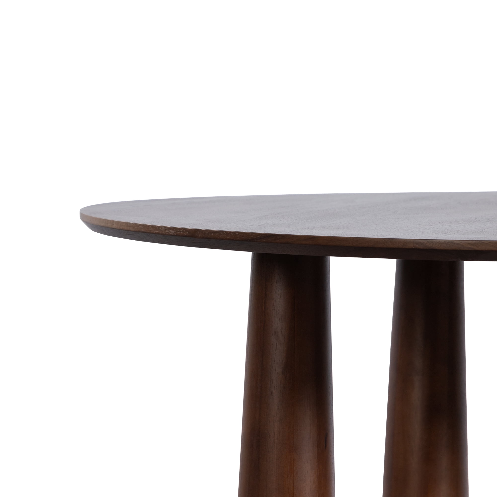 MAYEERTY 52x52x30 Modern Round Dining Table, Mid-Century Wood Kitchen Table, Walnut ​