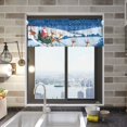 thumbnail image 2 of Merry Christmas Snow Curtain Valances Farmhouse Design Window Treatment Decor Blackout Rod Pocket for Windows Living Room Kitchen 54" x 18", 2 of 5