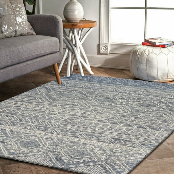 LR Home Juniper Traditional Geometric Light Gray 5 Ft. x 7 Ft. Area Rug