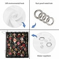 thumbnail image 5 of Watercolor Flowers Waterproof Fabric Shower Curtain,Farmhouse Floral Vintage Black Waterproof Fabric Shower Curtain for Bathroom Curtains Bathtubs Hotel Shower Curtains with 12 Hooks Stall 48x72in, 5 of 8