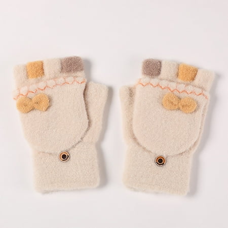 

Large Gloves Working Gloves for Men Winter Womens Gloves Womens Work Gloves Gloves Cotton Mens Gloves Warm Winter Knitted Gloves Beige One Size