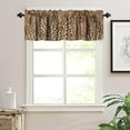 thumbnail image 3 of Sexy Leopard Print Valance Curtain Brown Animal Texture Wild Animals Print Rod Pocket Valance Window Treatments 1 Panel Short Curtains for Kitchen Farmhouse Living Room 54 x 18 in, 3 of 6
