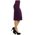 thumbnail image 2 of Women's Plus Size High Waist Casual Lightweight Solid Pencil Midi Skirt, 2 of 4