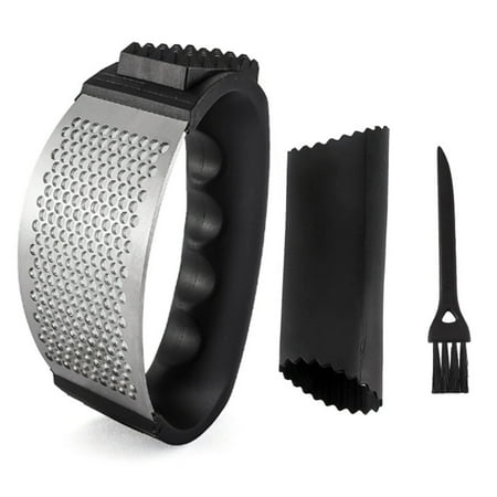 

3 Pcs Manual Rocking Garlic Press Ring Hand Mincer Crusher and Peeler Rust Proof Stainless Steel Easy Clean Dishwasher Safe Kitchen Gadget