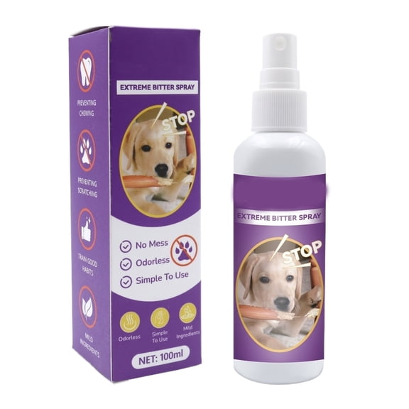 Pet Anti-Chew Bitter Spray, Pet Safe No Chew Deterrent Spray, 1 Pack For Dogs