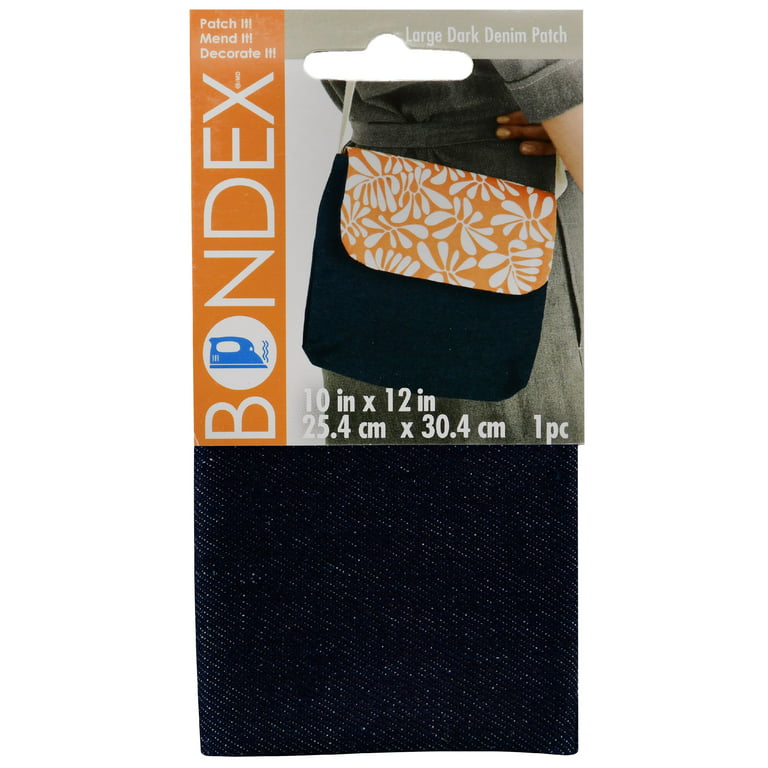Bondex Fabric Iron-On Patches, Giant Worn Denim Blue 10 x 12 Iron-On Patch  - DroneUp Delivery