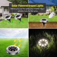 thumbnail image 3 of Solar Ground Lights, 8 LED Solar Disk Lights Outdoor Waterproof for Garden Yard Patio Pathway Lawn Driveway Walkway- White (4 Pack), 3 of 9