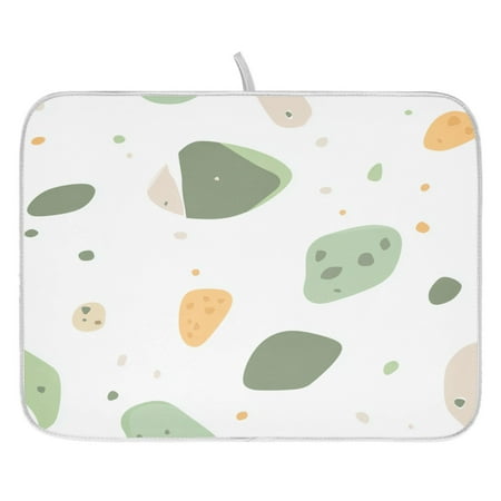 

Minimalist Cartoon Style Pattern Dish Drying Mat for Kitchen Quick Drying Absorbent Soft Durable 16 x 18
