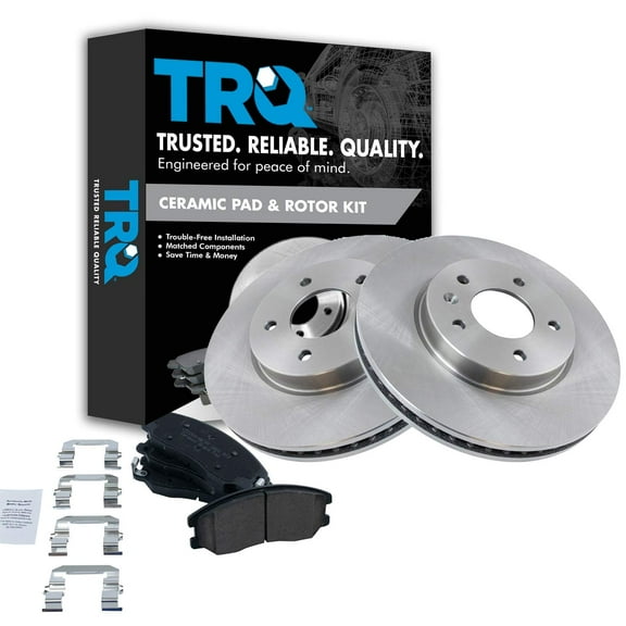 TRQ Front Brake Pad & Rotor Kit Brake Pads Brake Rotor Ceramic Fits Select 2012-2015 Chevrolet Captiva Sport 2007-2009 Equinox Pontiac Torrent 2008-2010 Saturn Vue Suzuki XL-7