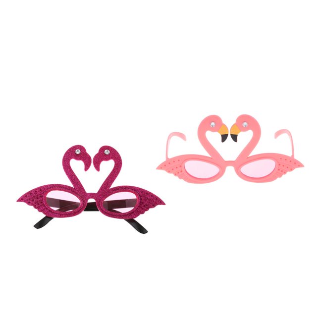 2 Pedazos Gafas de terre en apariencia Flamenco Novedades de Disfraz Hawaiano Luau Soledad anteojos de fiesta de flamencos