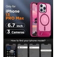 thumbnail image 2 of Funda con Soporte Magnético invisible, Delgada Mate, para iPhone 13 Pro Max, Rojo Ciruela, 2 of 7