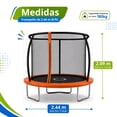 thumbnail image 2 of Sportspower BouncePro Trampolin de 8 pies con red de seguridad, certificado por ASTM, estructura de acero anti-corrosivo reforzado, lona de salto y red de seguridad con resistencia UV, 2 of 12