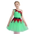 thumbnail image 1 of MSemis Robe Tutu en Tulle Cosplay de Noël pour Filles, Robe de Danse Justaucorps avec Ceinture Verte 16, 1 of 7