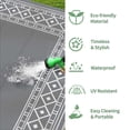thumbnail image 6 of DEORAB Outdoor Rugs Waterproof Plastic Straw Camping Carpet Reversible Patio Outside Mat 5'x8',Grey & White, 6 of 8