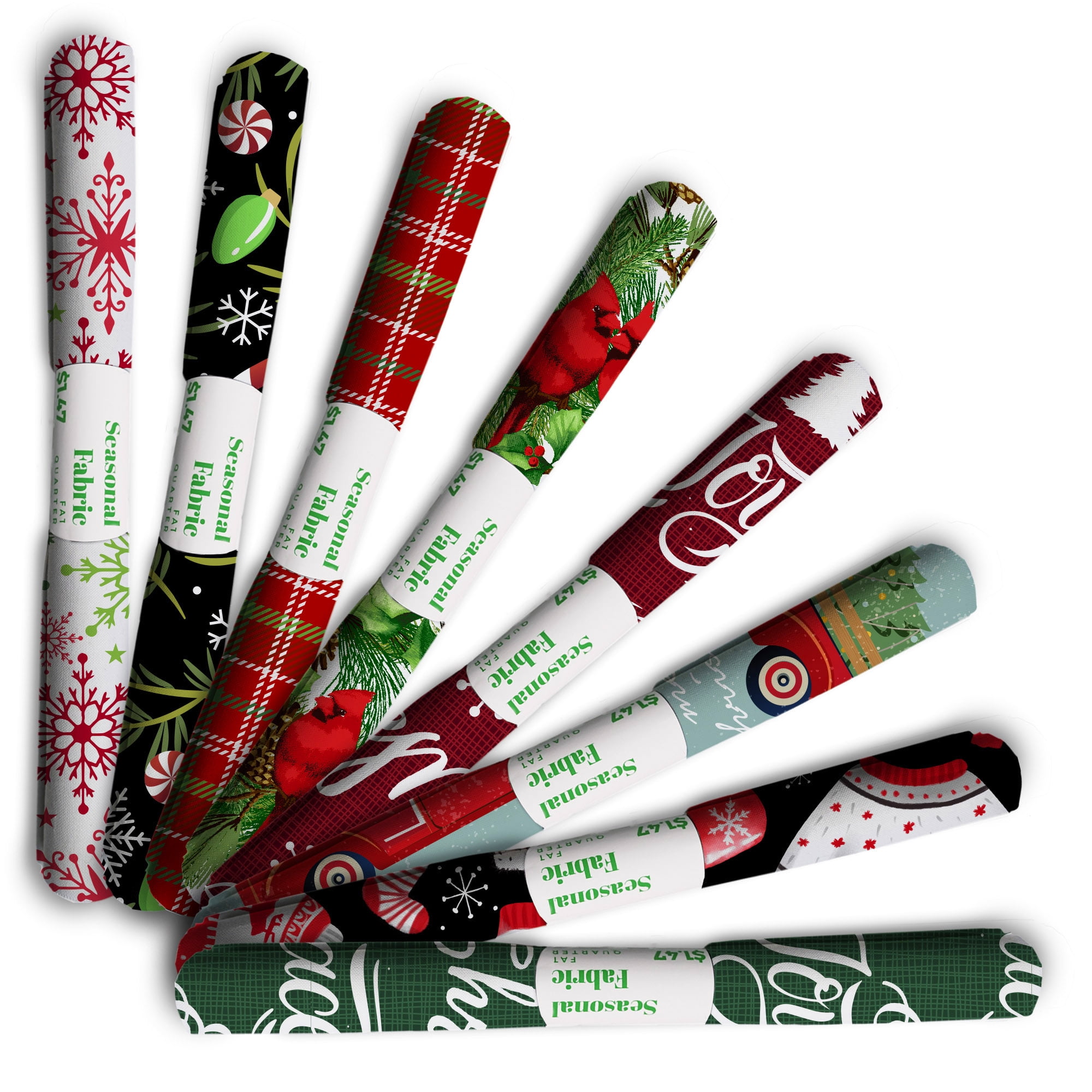 David Textiles, Inc. 21' x 18' Holiday 100% Cotton Precut Bundle, 8 pieces