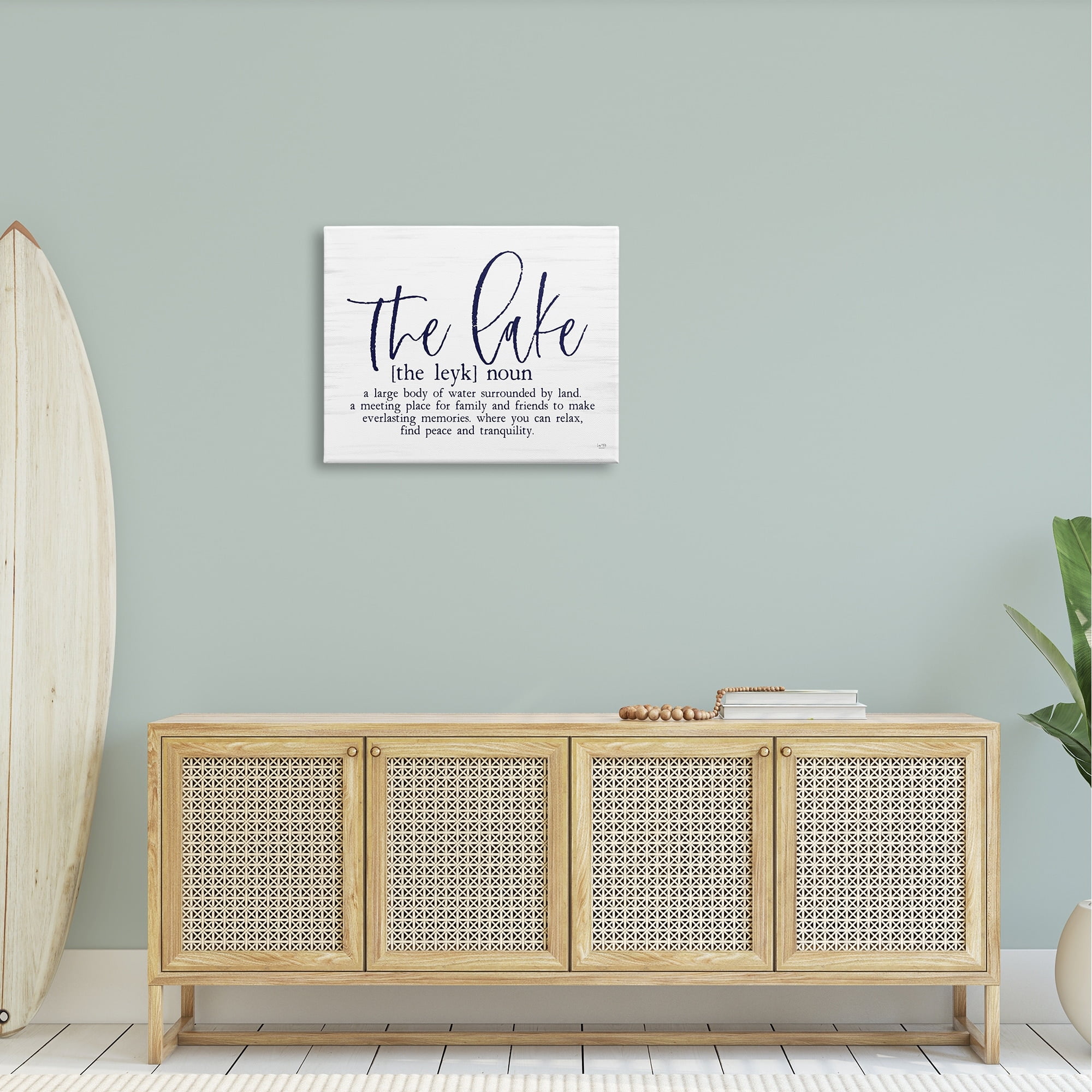 Stupell The Lake Definition Family Phrase Landscape Painting Gallery Wrapped Canvas Print Wall Art