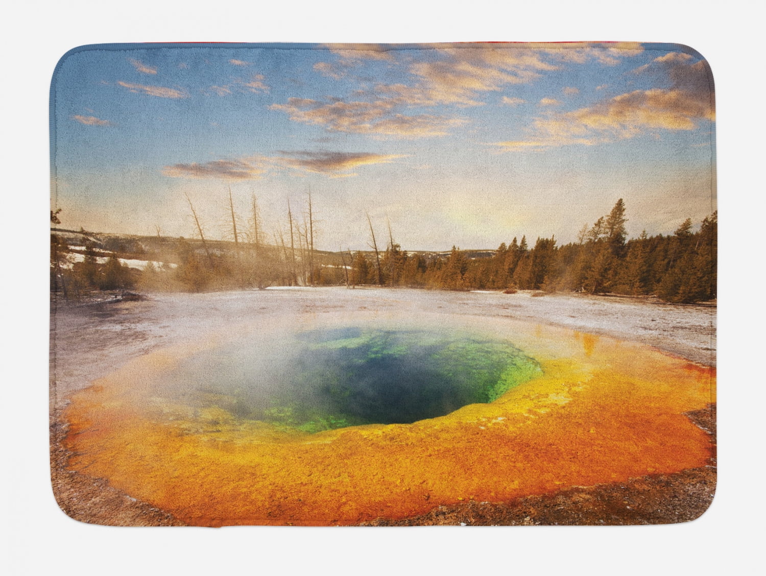 Yellowstone Bath Mat, Morning Glory Pool in Yellowstone National Park