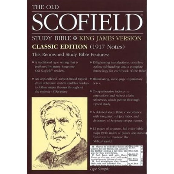 Pre-Owned The Old Scofield^DRG Study Bible, KJV, Classic Edition - Bonded Leather, Navy, Thumb Indexed: King James Version, Navy, Bonded Leather, Classic Edition Paperback