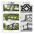 thumbnail image 6 of Durable Outdoor Bench Patio Steel Garden Furniture Deck Porch Seat Backyard Park Chair, 6 of 8
