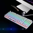 thumbnail image 4 of Teclado mecánico para juegos estilo máquina de escribir con LED RGB Rainbow Levamdar  CZDZ-ZC163-2, 4 of 5