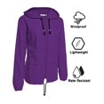 thumbnail image 2 of Chubasquero Avoogue, ligero, impermeable, para pesca, color morado, XL, para mujer, 2 of 6