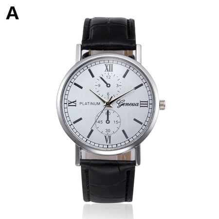 Retro Design Leather Band Analog Alloy Quartz Wrist Watch Gwm5610-1