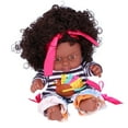 thumbnail image 3 of Muñeca de juguete para niños, 25 cm/9,8 pulgadas, muñecas africanas africanas, muñeca bebé, solución innovadora, 3 of 8