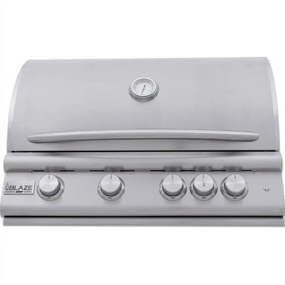 Blaze Premium LTE  Marine Grade 32-Inch 4-Burner Built-In Propane Gas Grill w/ Lift-Assist Hood & Rear Infrared Burner - BLZ-4LTE3MG-LP