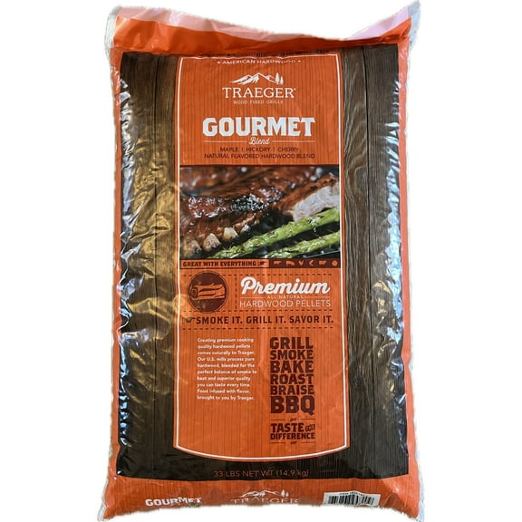 Traeger Gourmet Blend Premium All Natural Hardwood Pellets, 33 Pounds