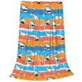 thumbnail image 2 of Honeii Shark On Line Print Fleece Blanket - Throw Blanket for Bed, Sofa, Couch, Camping, and Travel , Microplush Ultra Soft Warm Blanket-60"x50", 2 of 7
